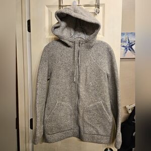 Lululemon gray wool blend hoodie hooded sweatshirt jacket size 6